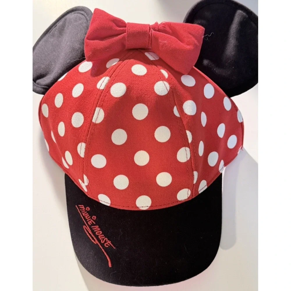 Disneyland Minnie Mouse Ears  Hat Cap Polka Dot Youth Toddler Disney